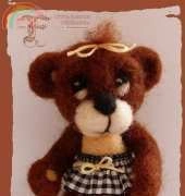 nini teddy bear felting
