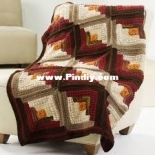 Red Heart - Log Cabin Comfort Throw - Free