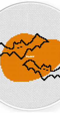 Daily Cross Stitch - Bats Outline