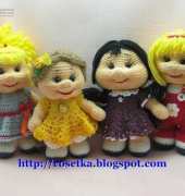 Doll and Snow fairy costume - French translation of the russian pattern