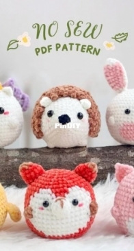 Kein Maker - Kein T. - No Sew Animals - Fox, Hedgehog, Unicorn, Chick, Bunny, Piggy