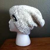 Ribbed Slouchy Beanie by Emily May-Free
