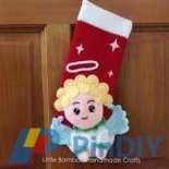 Little Bamboo Handmade Crafts - TS Min - Angel christmas stocking