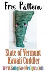 3am Grace Designs - Donna Vasquez Beavers and Michaelene Nelson - State of Vermont Kawaii Cuddler - Free