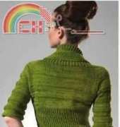 LionBrand:Textured Circle Shrug by Stefanie Japel [free]