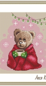 Teddy Bear In A Blanket by Lesya Kushchak Леся Кущак