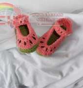 Melina Watermelon Baby Shoes by Eva Ja