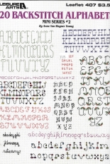 Leisure Arts Leaflet 407 - 20 Backstitch Alphabets Mini Series #2