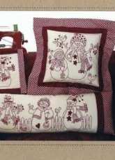 Bird Brain Designs -N°420-Redwork Snow People