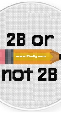 Daily Cross Stitch - 2B Or Not 2B