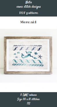Natis Cross Stitch Design - 712 - Mermaid