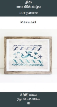 Natis Cross Stitch Design - 712 - Mermaid