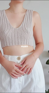 Another Ribbed Vest by Chrystelle Liu