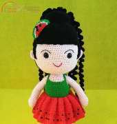 my work----Girl wearing watermelon skirt