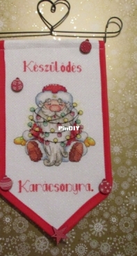 Santa Claus with Garland by Nadezhda Mashtakova