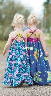 Simple Life Pattern Company - Callie’s Tie Back Top Dress and Maxi - Sizes 2T-12 Years