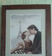 Romantic Kiss in Paris