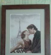 Romantic Kiss in Paris