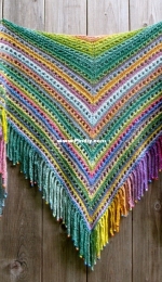 Frango a Fringe Shawl  - English, German - Free