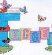 Designer Stitches D95 T-I-G-G-E-R Spells Tigger