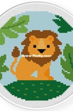 Daily Cross Stitch - Lion In the Jungle
