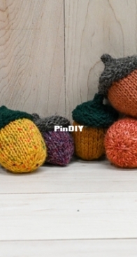 Knitted Acorns by Lumenescent Studios