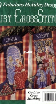 Christmas In Williamsburg Stocking from Just Cross Stitch - 40 Fabulous Holiday Designs - December 1995 XSD