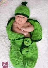 Sandys Cape Cod Originals - Sandy Powers -164- 3 Peas in a Pod Cocoon Beanie Set