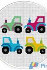 Daily Cross Stitch - Small Tractors