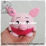 Damn It Janet lets crochet - Janet Carrillo - Round Plush Piglet - Free
