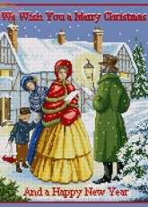 Carolers in the Snow by Sandy Littlejohn from Cross Stitch Collection 73