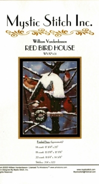 Mystic Stitch Inc. - WVAN-01 Red Bird House By William Nanderdasson