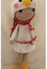 Monkey Craft - Libia Bojalil - New Years Rooster Girl Doll - Spanish - Free