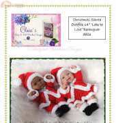 babydoll hand knit XM 23 christmas santa outfit 14"