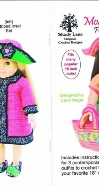 Shady Lane Original Crochet Design 610 - Modern Fashions for 18-inch Dolls