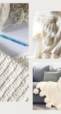Daisy Farm Crafts - Tiffany Brown - Pom Pom Blanket - Free