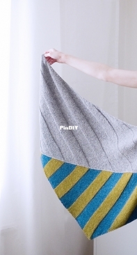 Half Stripe Shawl by Suvi Simola - SuviKnits