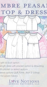 Love Notions - Timbre Peasant Top and Dress - Sizes XS-5X