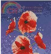Heritage Stitchcraft - Flower Panels JCPO471 Poppy Panel by John Clayton XSD