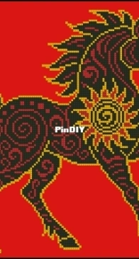 SiYana Cross Stitch - Fire Horse