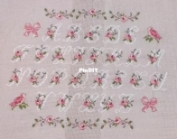 Flowery Sampler with ribbons and birds/Sampler Fiorito con nastrini e uccellini ..