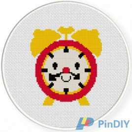 Daily Cross Stitch-  Mr. Clock