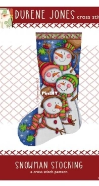 Durene Jones DJXS2244 - Snowman Stocking XSD