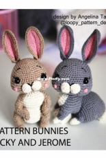 Loopy Pattern - Angelina Taranina - Bunnies Vicky and Jerome