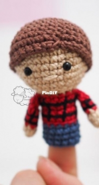Receitas Carneirinho - Izabel Carneiro - Hunter Finger Puppet - Dedoche Lenhador - Portuguese