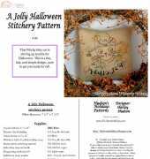 Shirley Hudson A Jolly Halloween Stitchery Pattern