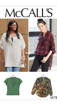 McCalls - M7840 - Misses Tops - Sizes 8-16