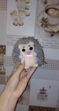 tiny handmade crochet hedgehog