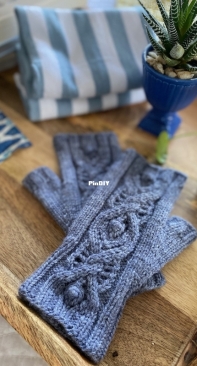 Bumble Fingerless Mitts by Cheryl Toy-Free