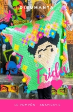 Le pompon - Ana Vicky Espiñeira - Frida Blanket - Dibumanta Frida - Spanish